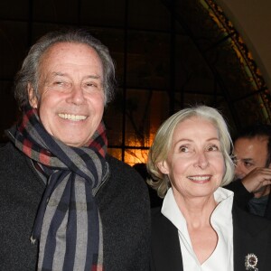 Michel Leeb et sa femme Béatrice et sa soeur Rejane Lafont - People à la générale du spectacle de "Michel Leeb - 40 ans !" au Casino de Paris le 14 décembre 2017. © Coadic Guirec/Bestimage
