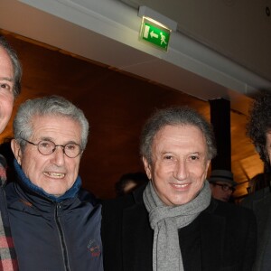 Michel Leeb, Claude Lelouch, Michel Drucker, Robert Charlebois - People à la générale du spectacle de "Michel Leeb - 40 ans !" au Casino de Paris le 14 décembre 2017. © Coadic Guirec/Bestimage