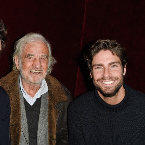 Kevin Levy, Jean-Paul Belmondo et Tom Leeb - People à la générale du spectacle de "Michel Leeb - 40 ans !" au Casino de Paris le 14 décembre 2017. © Coadic Guirec/Bestimage
