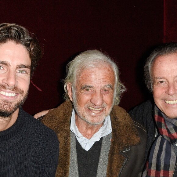 Tom Leeb, Jean-Paul Belmondo et Michel Leeb - People à la générale du spectacle de "Michel Leeb - 40 ans !" au Casino de Paris le 14 décembre 2017. © Coadic Guirec/Bestimage
