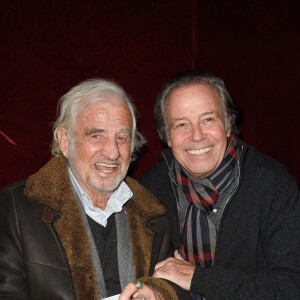 Jean-Paul Belmondo et Michel Leeb - People à la générale du spectacle de "Michel Leeb - 40 ans !" au Casino de Paris le 14 décembre 2017. © Coadic Guirec/Bestimage
