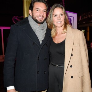 Fanny Leeb et un ami - People à la générale du spectacle de "Michel Leeb - 40 ans !" au Casino de Paris le 14 décembre 2017. © Coadic Guirec/Bestimage