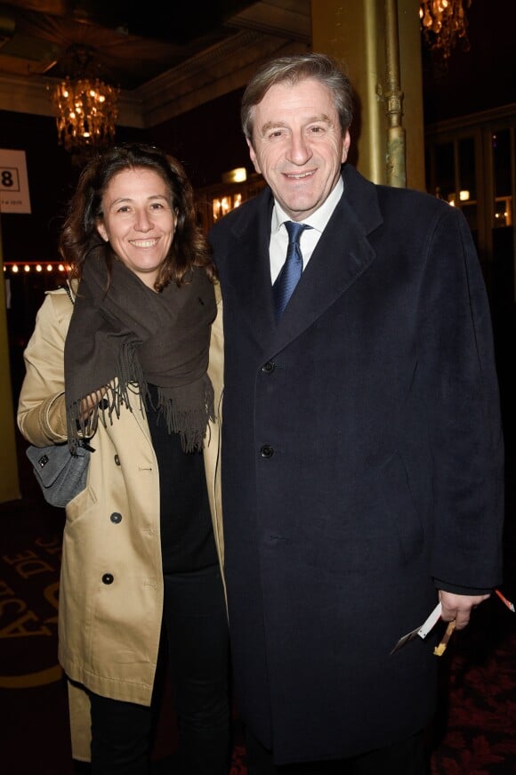 Eric Revel et sa femme - People à la générale du spectacle de "Michel Leeb - 40 ans !" au Casino de Paris le 14 décembre 2017. © Coadic Guirec/Bestimage