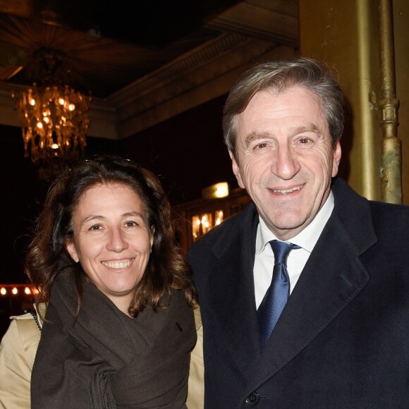 Eric Revel et sa femme - People à la générale du spectacle de "Michel Leeb - 40 ans !" au Casino de Paris le 14 décembre 2017. © Coadic Guirec/Bestimage