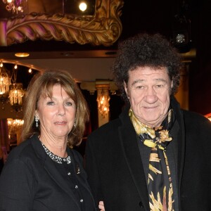 Robert Charlebois et sa femme Laurence - People à la générale du spectacle de "Michel Leeb - 40 ans !" au Casino de Paris le 14 décembre 2017. © Coadic Guirec/Bestimage