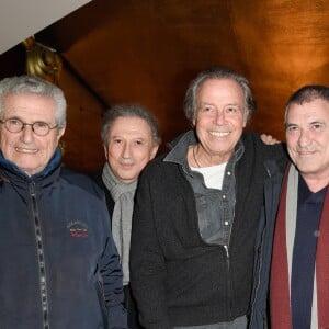 Claude Lelouch, Michel Drucker, Michel Leeb, Jean-Marie Bigard et Robert Charlebois - People à la générale du spectacle de "Michel Leeb - 40 ans !" au Casino de Paris le 14 décembre 2017. © Coadic Guirec/Bestimage