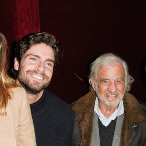 Fanny Leeb, Tom Leeb, Jean-Paul Belmondo, Michel Leeb et Elsa Leeb - People à la générale du spectacle de "Michel Leeb - 40 ans !" au Casino de Paris le 14 décembre 2017. © Coadic Guirec/Bestimage