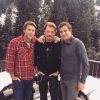 Emmanuel Philibert de Savoie, Johnny Hallyday et Pierre Rambaldi à Gstaad, décembre 2014.