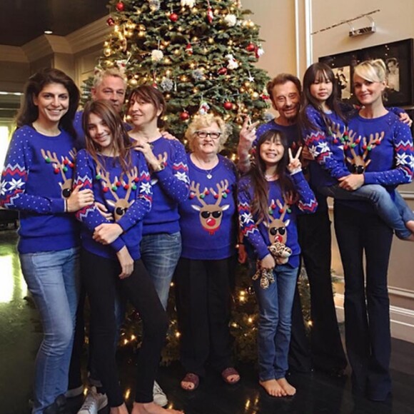 Les Hallyday ont célébré Noël avec tous leurs amis les plus proches dans leur maison de Los Angeles, décembre 2016.