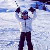 Pendant les fêtes de Noël, Jade et Joy, les enfants de Johnny et Laeticia Hallyday, ont pu faire du ski à Gstaadt, décembre 2013.