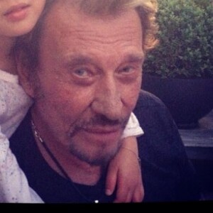 Johnny Hallyday avec sa fille Joy sur Instagram, le 22 mars 2012.