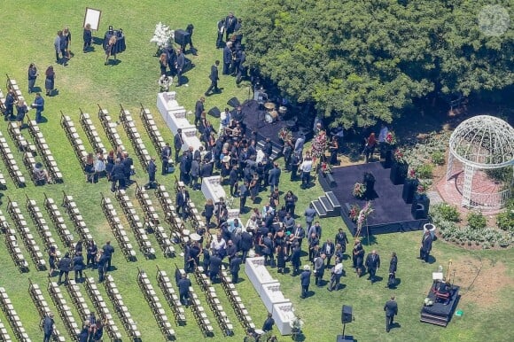 Exclusif - Image des obsèques de Chester Bennington, chanteur de Linkin Park, à Palos Verdes en Californie le 29 juillet 2017, neuf jours après son suicide.