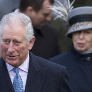 Le prince Charles à la messe de Noël à l'église Sainte-Marie-Madeleine à Sandringham, le 25 décembre 2017.