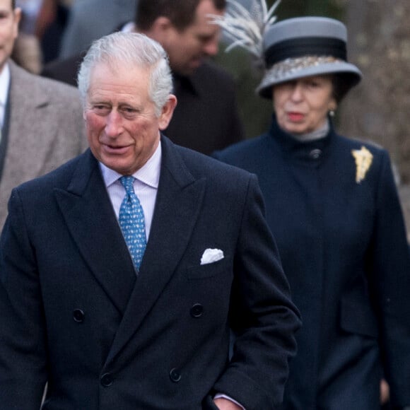 Le prince Charles à la messe de Noël à l'église Sainte-Marie-Madeleine à Sandringham, le 25 décembre 2017.