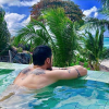 Baptiste Giabiconi aux Seychelles. Janvier 2018.