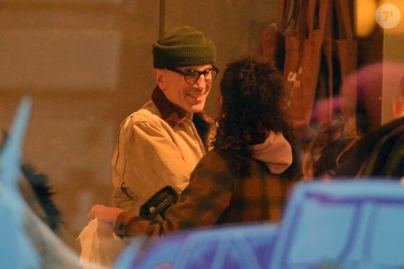 Exclusif - Daniel Day-Lewis et sa femme Rebecca Miller se baladent et font du shopping à New York le 3 janvier 2018.