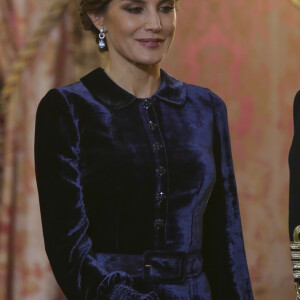 Le roi Felipe VI et la reine Letizia d'Espagne ainsi que Juan Carlos Ier et l'ex-reine Sofia ont assisté à la traditionnelle parade militaire au palais royal, lors de l'Epiphanie, à Madrid le 6 janvier 2018 © Jack Abuin via ZUMA Wire / Bestimage