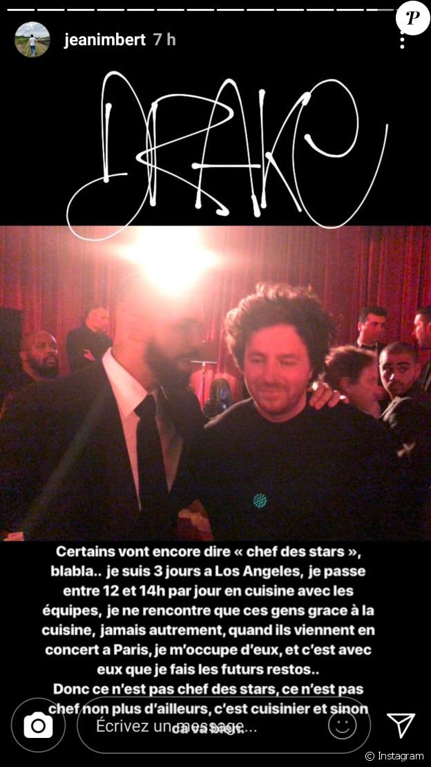 Coup de gueule de Jean Imbert sur Instagram le 7 janvier 2018.