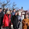 Le président de la République française Emmanuel Macron et sa femme la Première dame Brigitte Macron (Trogneux) visitent la Grande pagode de l'oie sauvage de Xi'an lors lors de la visite d'Etat de trois jours en Chine, à Xi'an, province de Shaanxi, le 8 janvier 2018. © Dominique Jacovides/Bestimage