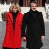 Le président de la République française Emmanuel Macron et sa femme la Première dame Brigitte Macron (Trogneux) visitent la Grande pagode de l'oie sauvage de Xi'an lors lors de la visite d'Etat de trois jours en Chine, à Xi'an, province de Shaanxi, le 8 janvier 2018. © Dominique Jacovides/Bestimage