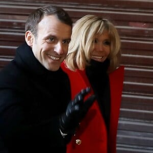 Le président de la République française Emmanuel Macron et sa femme la Première dame Brigitte Macron (Trogneux) visitent le Grande mosquée de Xi'an lors lors de la visite d'Etat de trois jours en Chine, à Xi'an, province Shaanxi, le 8 janvier 2018. © Dominique Jacovides/Bestimage