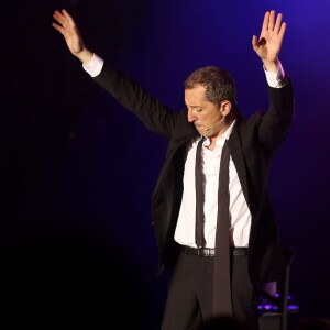 Exclusif - Gad Elmaleh pendant son spectacle lors du gala au profit de l'association Fight Aids Monaco, présidée par la princesse Stéphanie de Monaco à la salle des Etoiles au Sporting de Monaco à Mont-Carlo, Monaco, le 10 Juillet 2015. Depuis sa création en 2004, Fight Aids Monaco soutient en Principauté de Monaco, les personnes vivant avec le virus du sida. Le 25 juin dernier, l'association a fêté le cinquième anniversaire de la "Maison de vie" de Fight Aids à Carpentras, qui a accueilli 700 résidents depuis 2010, pour de courts et moyens séjours.