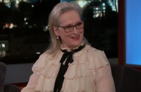 Meryl Streep sur le plateau de "Jimmy Kimmel Live" le 8 janvier 2018