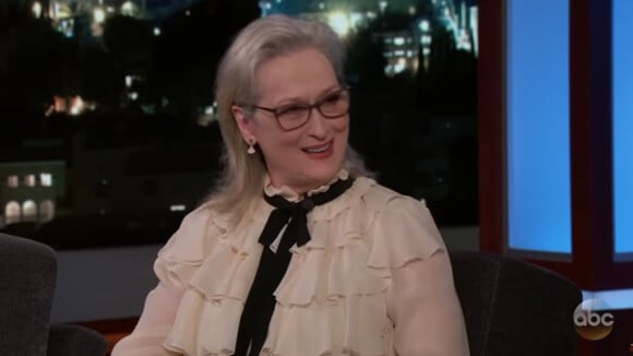 Meryl Streep sur le plateau de "Jimmy Kimmel Live" le 8 janvier 2018
