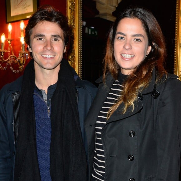 Semi-exclusif - Anouchka Delon et son compagnon Julien Dereims - Générale de la pièce "Ramsès II" au théâtre des Bouffes-Parisiens à Paris le 23 octobre 2017.