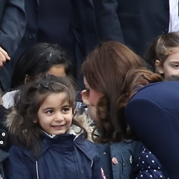 Catherine Kate Middleton (enceinte), duchesse de Cambridge, visite l'école Reach Academy à Feltham le 10 janvier 2018.