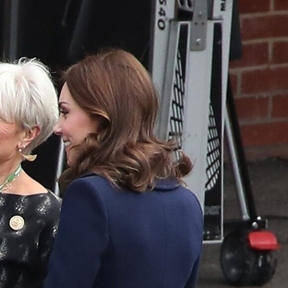 Catherine Kate Middleton (enceinte), duchesse de Cambridge, visite l'école Reach Academy à Feltham le 10 janvier 2018.