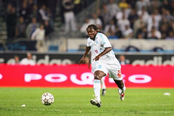 Wilson Oruma sous le maillot de l'Olympique de Marseille le 1er octobre 2006 lors de la réception de Toulouse au Vélodrome.