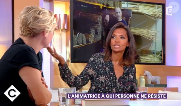 Karine Le Marchand invitée dans "C à vous", 12 janvier 2018, France 5