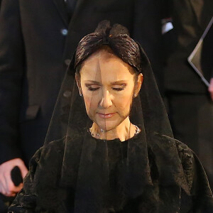 Céline Dion - Sorties des obsèques nationales de René Angélil en la Basilique Notre-Dame de Montréal, le 22 janvier 2016.© Morgan Dessales/Bestimage