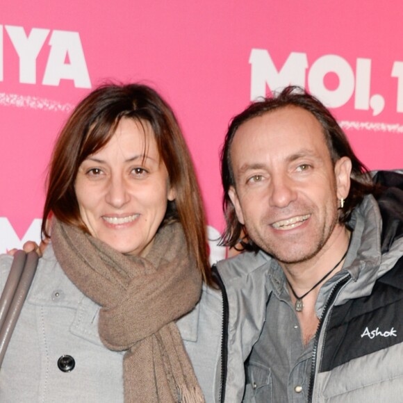 Philippe Candeloro et sa femme Olivia - Avant-première du film "Moi, Tonya" au cinéma l'UGC Normandie à Paris le 15 janvier 2018. © Coadic Guirec/Bestimage