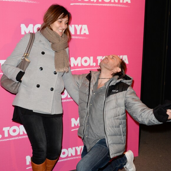 Philippe Candeloro et sa femme Olivia - Avant-première du film "Moi, Tonya" au cinéma l'UGC Normandie à Paris le 15 janvier 2018. © Coadic Guirec/Bestimage