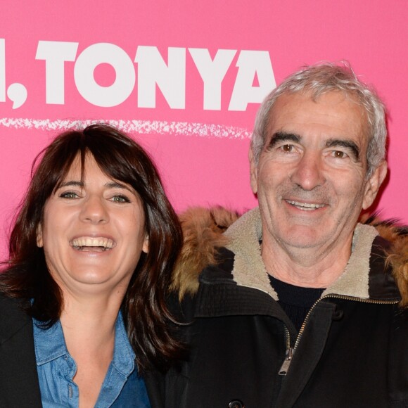 Estelle Denis et son compagnon Raymond Domenech - Avant-première du film "Moi, Tonya" au cinéma l'UGC Normandie à Paris le 15 janvier 2018. © Coadic Guirec/Bestimage