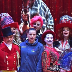 La princesse Stéphanie de Monaco lors du photocall de présentation du 42ème Festival International du Cirque de Monte-Carlo sous le chapiteau de Fontvieille le 16 janvier 2018. © Bruno Bebert / Bestimage