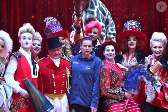 La princesse Stéphanie de Monaco lors du photocall de présentation du 42ème Festival International du Cirque de Monte-Carlo sous le chapiteau de Fontvieille le 16 janvier 2018. © Bruno Bebert / Bestimage