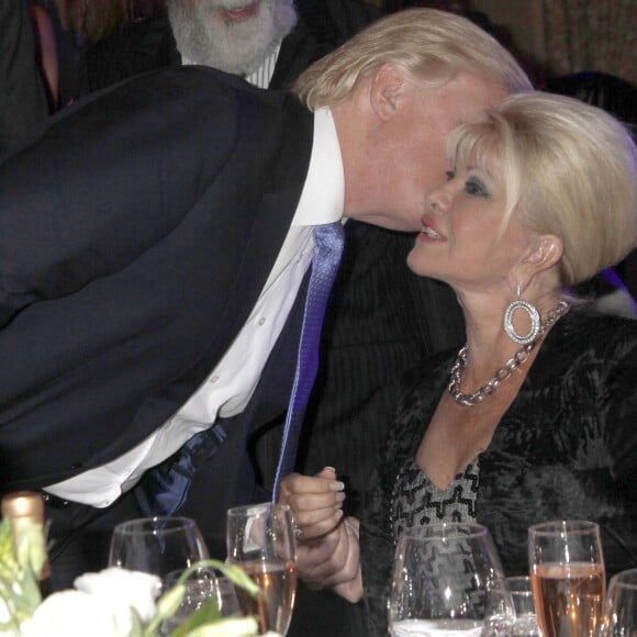 Donald Trump et son ex-femme Ivana Trump lors du 8ème tournoi de golf annuel Eric Trump au Trump National Golf Club Westchester au Briarcliff Manor à New York, le 15 septembre 2014.