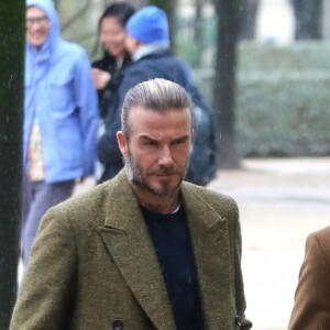 David Beckham - Sorties du défilé de mode Louis Vuitton homme automne-hiver 2018-2019 au Palais Royal à Paris. Le 18 janvier 2018 © CVS - Veeren / Bestimage