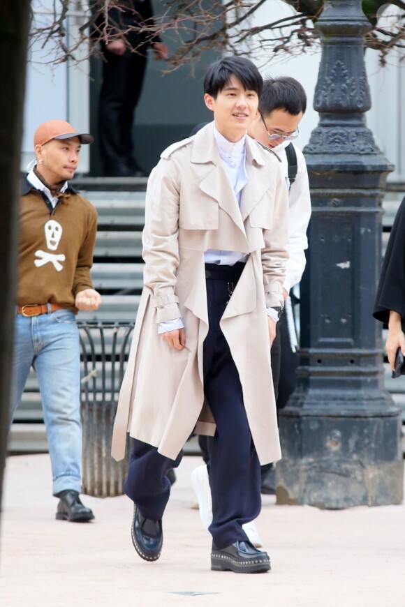 Liu Haoran - Sorties du défilé de mode Louis Vuitton homme automne-hiver 2018-2019 au Palais Royal à Paris. Le 18 janvier 2018 © CVS - Veeren / Bestimage