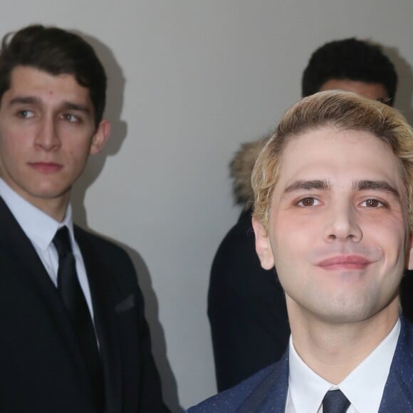 Xavier Dolan - Arrivées du défilé de mode Louis Vuitton homme automne-hiver 2018-2019 au Palais Royal à Paris. Le 18 janvier 2018 © CVS - Veeren / Bestimage