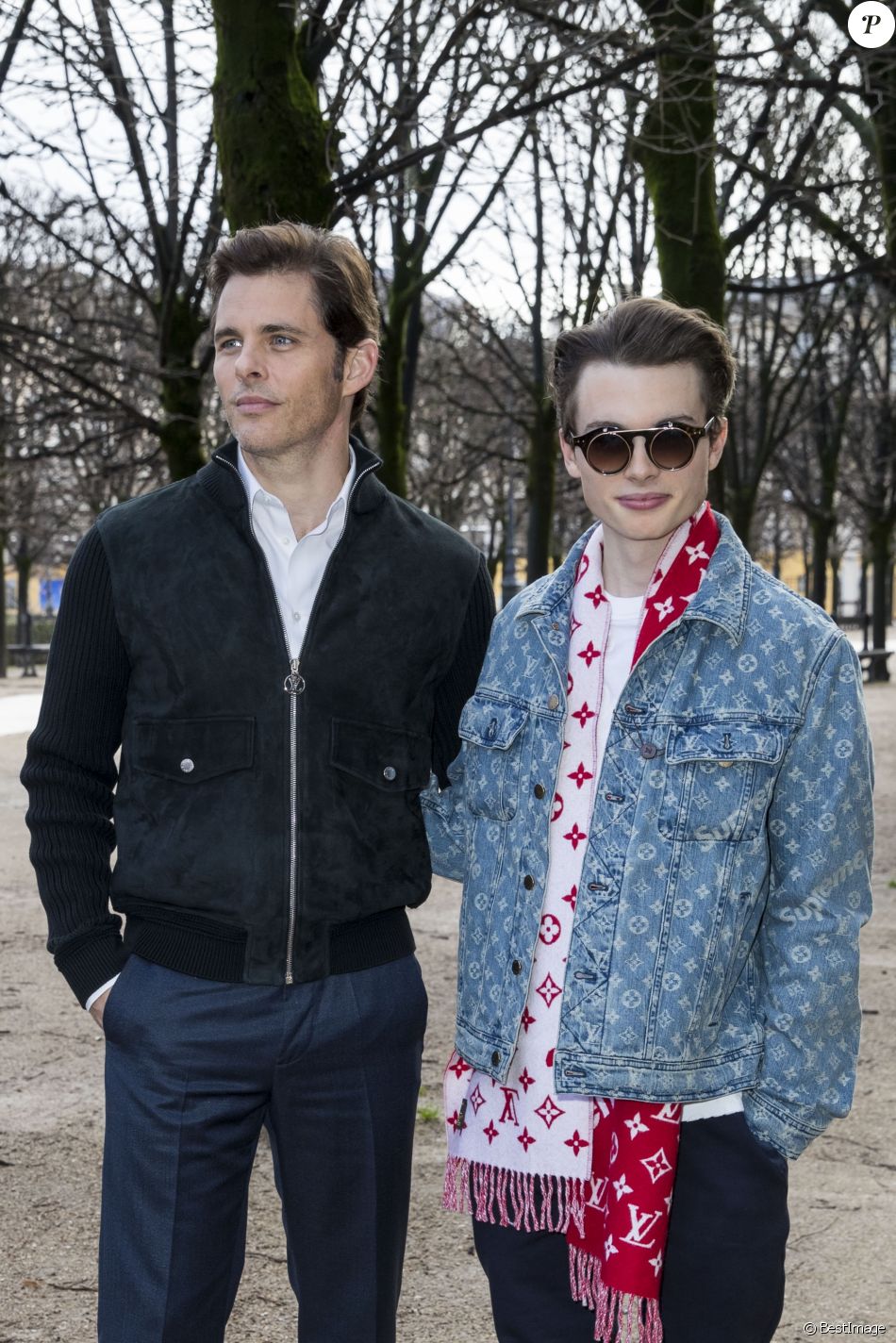 James Marsden Et Son Fils Jack Au Défilé De Mode Louis Vuitton Homme