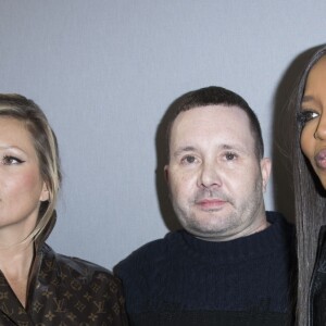 Kim Jones entouré de Kate Moss et Naomi Campbell - Backstage du défilé de mode Louis Vuitton homme automne-hiver 2018-2019 au Palais Royal à Paris. Le 18 janvier 2018 © Olivier Borde / Bestimage