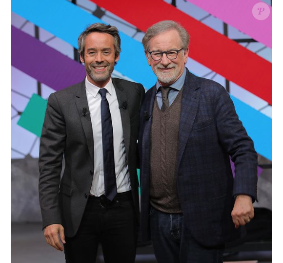 Yann Barthès et Steven Spielberg, le 12 janvier 2018.