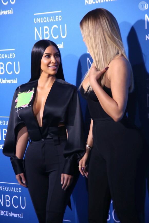 Kim et Khloé Kardashian à la soirée NBC Universal 2017 à New York le 15 mai 2017.