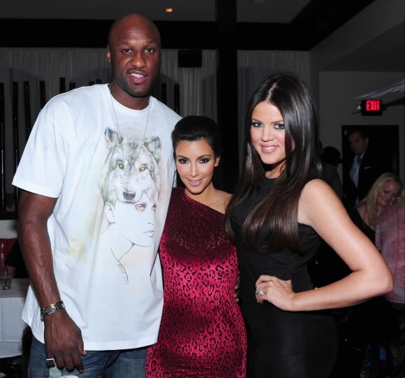 Lamar Odom, Kim et Khloé Kardashian aà Los Angeles le 21 octobre 2009