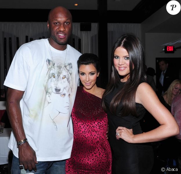 Lamar Odom, Kim et Khloé Kardashian aà Los Angeles le 21 octobre 2009