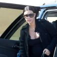 Kim Kardashian passe au chevet de Lamar Odom à l'hôpital Sunrise de Las Vegas le 14 octobre 2015.